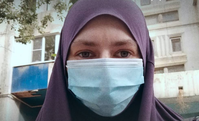 Ольга Петрова. Скриншот фото из Telegram-канала "ОВД-Инфо" (признан иноагентом) от 15.07.25, https://t.me/ovdinfo/25967.