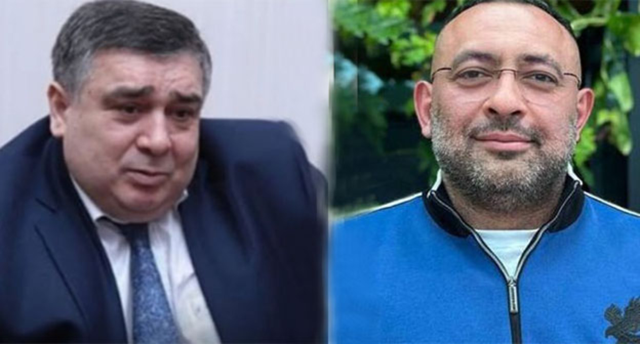 Шахин Шыхлински (слева) и Видади Мустафаев. Коллаж "Кавказского узла". Фото: https://66.ru/news/society/283191/, https://www.facebook.com/report.az.ru принадлежит компании Meta деятельность которой запрещена в России