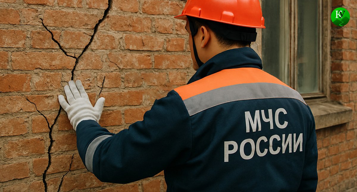 Трещина на стене дома. Иллюстрация создана "Кавказским узлом" с помощью ИИ в программе Copilot