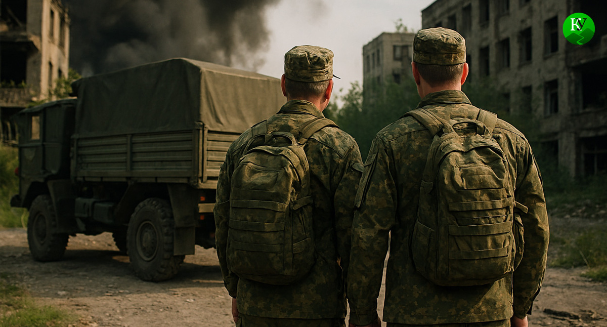 Военные на СВО. Иллюстрация создана «Кавказским узлом» с помощью ИИ в программе Copilot