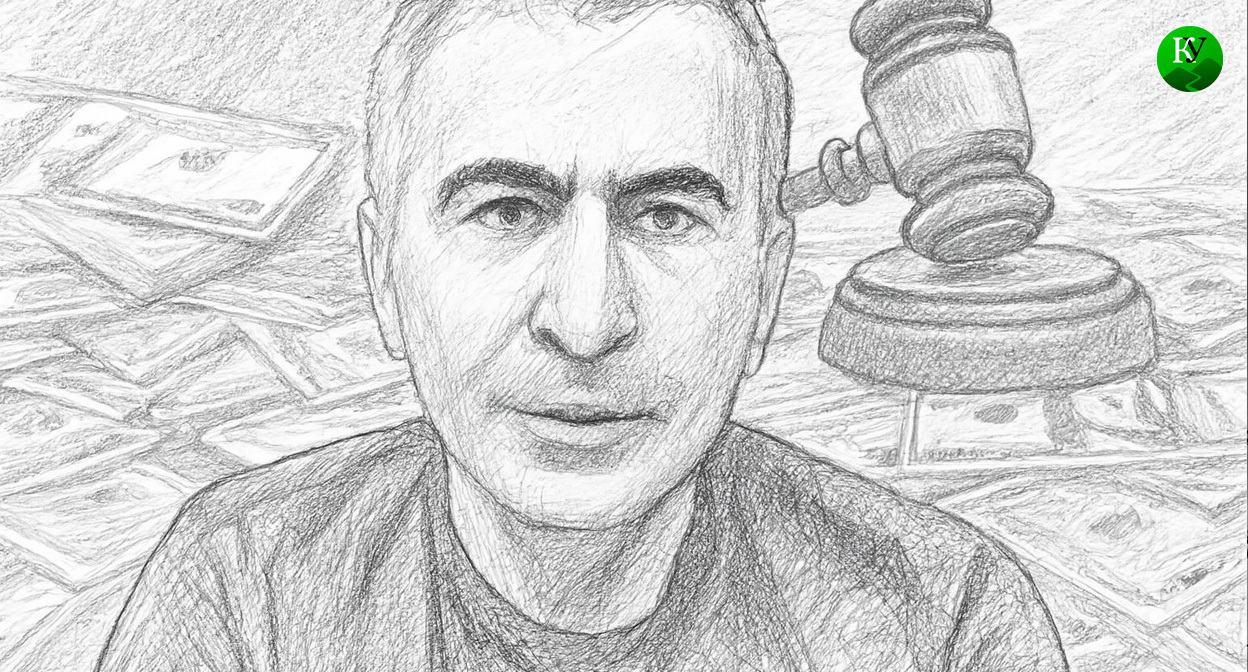 Саакашвили. Иллюстрация создана «Кавказским узлом» с помощью ИИ в программе Copilot