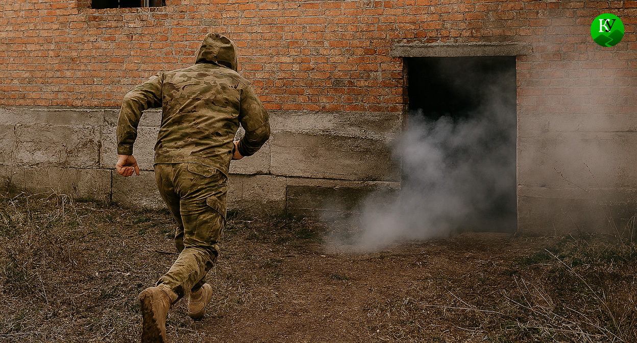 Военный на СВО. Иллюстрация создана «Кавказским узлом» с помощью ИИ в программе Copilot