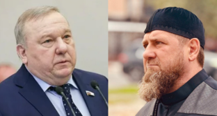 Владимир Шаманов (слева, фото с сайта Госдумы http://duma.gov.ru/news/27520/) и Рамзан Кадыров ( фото из его Telegram-канала https://t.me/RKadyrov_95/5525). Коллаж 