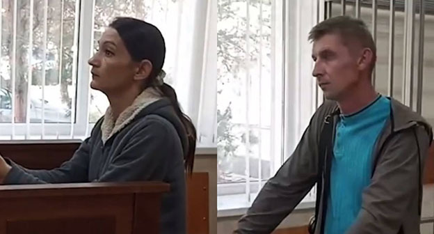 Антон и Светлана Петренко в зале суда. Фото: Объединенная пресс-служба судов Краснодарского края