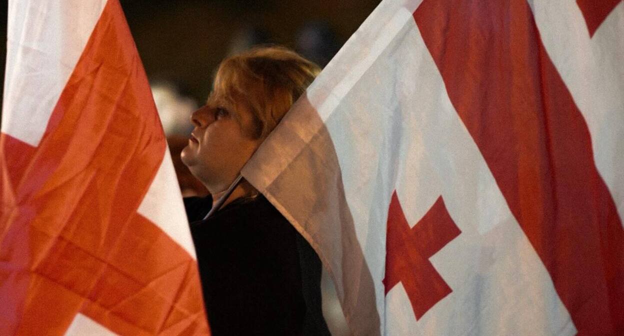 Протест на проспекте Руставели. Фото: Keto Mikadze / Publika