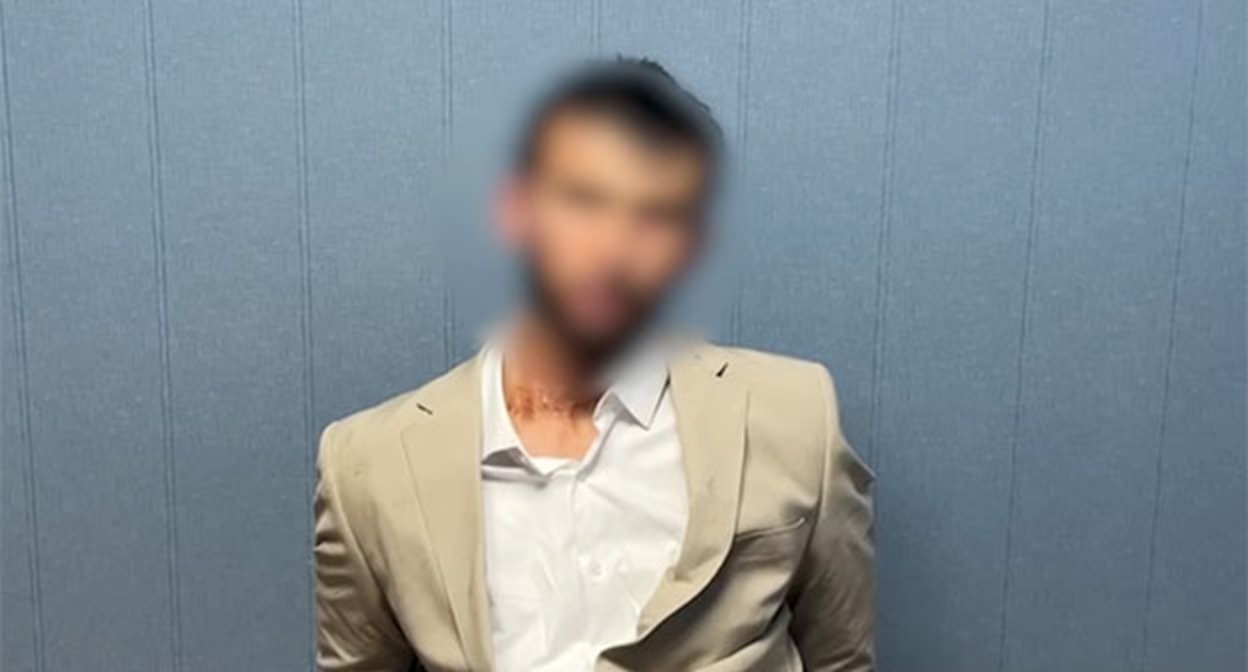 Арестованный мужчина по делу о подготовке теракта в Георгиевске. 20 октября 2025 г. Скриншот видео https://www.youtube.com/live/VN0n4Rqy0j4