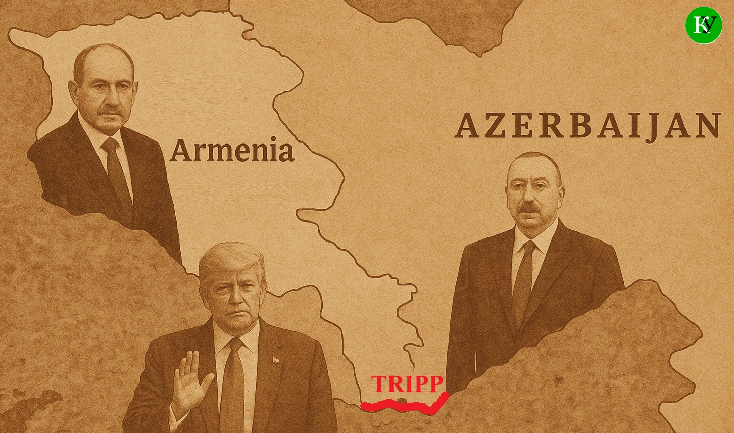 "Маршрут Трампа (TRIPP)". Иллюстрация создана "Кавказским узлом" с помощью ИИ в программе Copilot