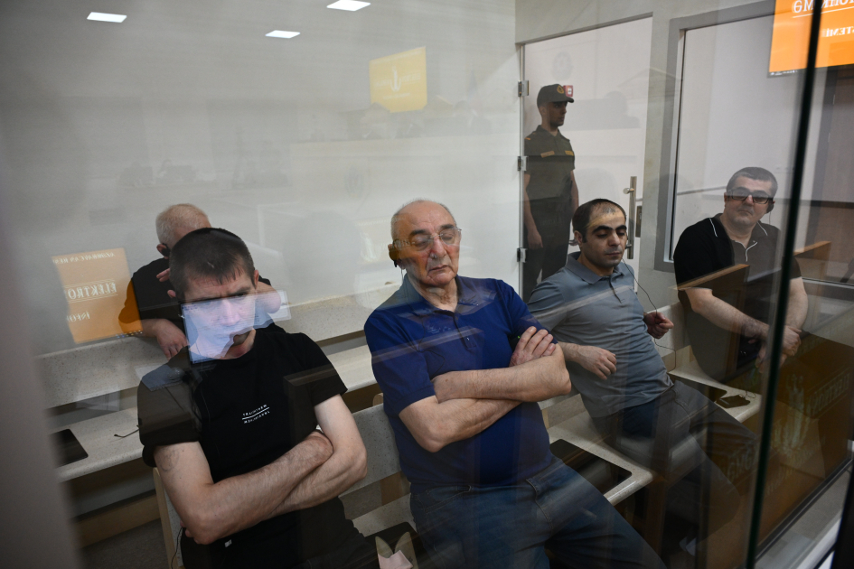 Бывшие лидеры Карабаха в суде. Фото: https://ru.trend.az/azerbaijan/politics/4084873.html