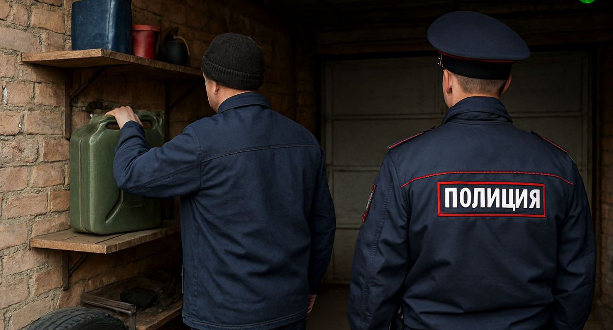 Сотрудники полиции. Иллюстрация "Кавказского узла", созданная при помощи ИИ в программе Copilot