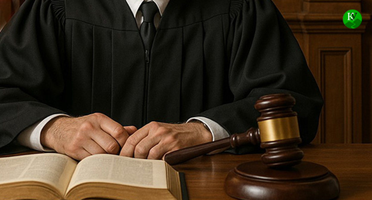 Судья в зале суда. Иллюстрация "Кавказского узла" созданная ИИ при помощи программы Copilot