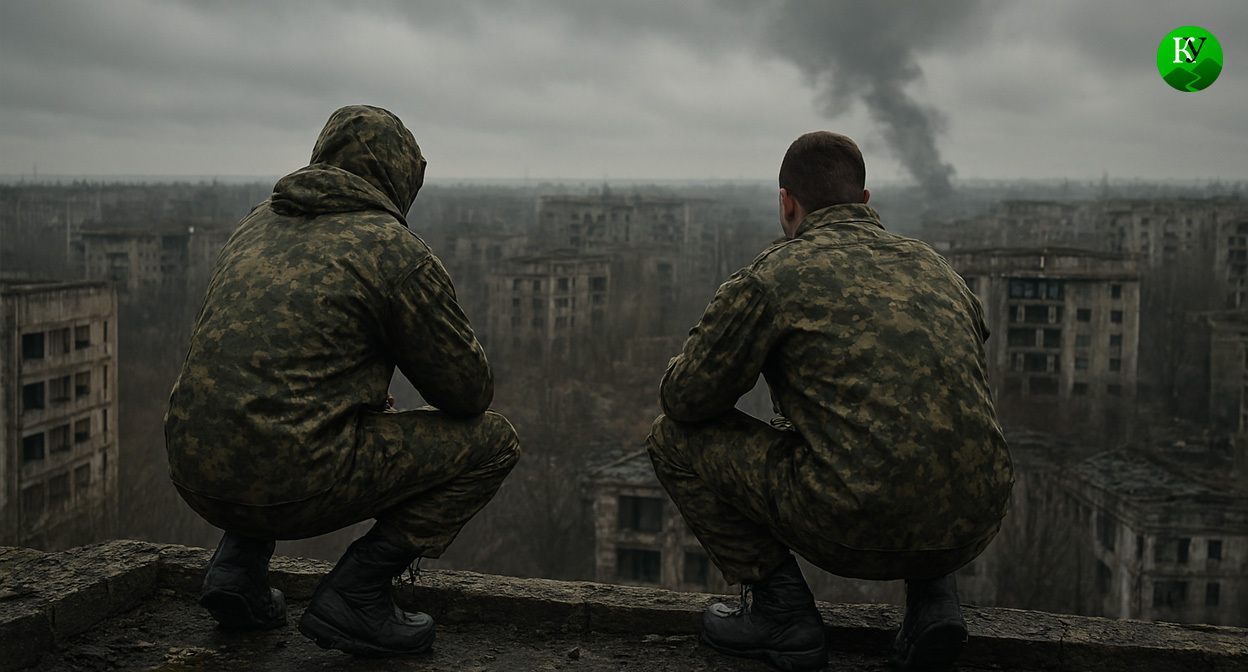 Военные на СВО. Иллюстрация создана «Кавказским узлом» с помощью ИИ в программе Copilot