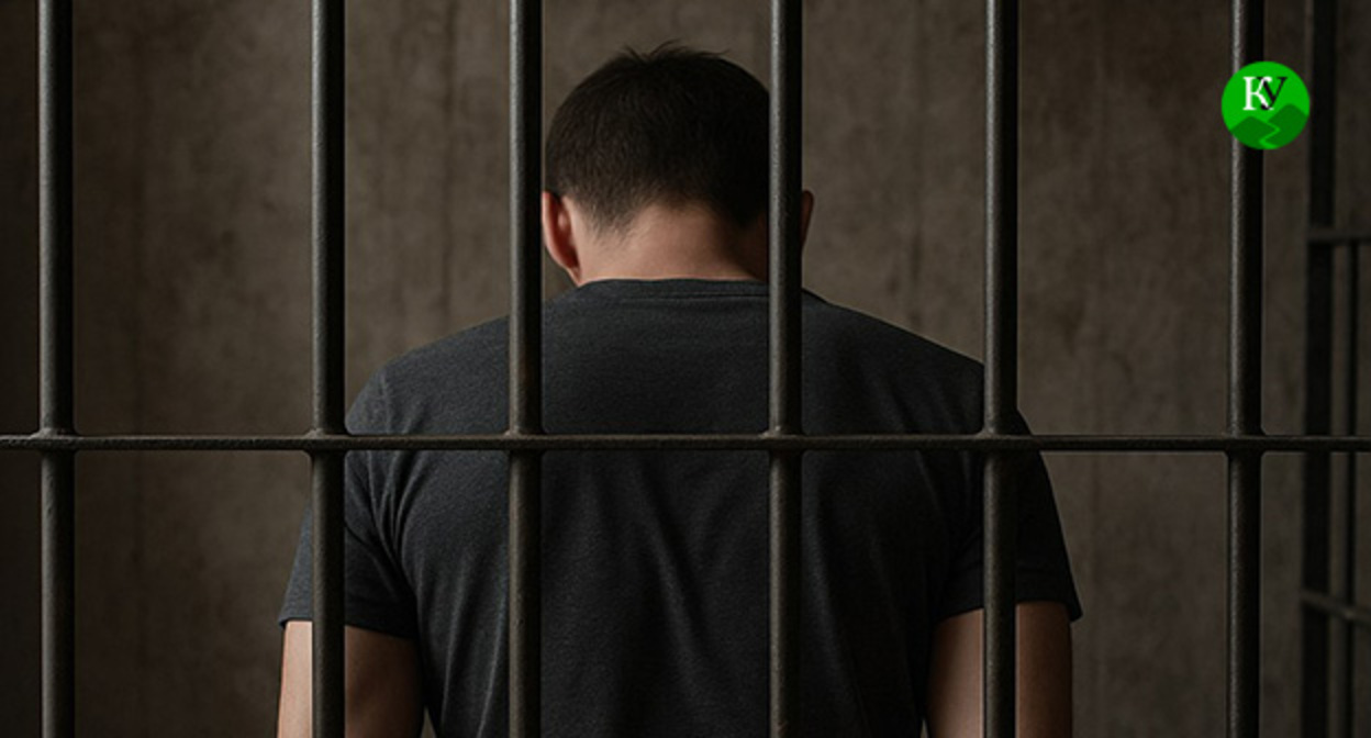 Мужчина за решеткой. Иллюстрация "Кавказского узла" созданная при помощи ИИ в программе Copilot