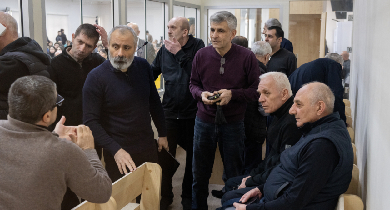 Бывшие лидеры Нагорного Карабаха в зале суда. Фото: Азертадж