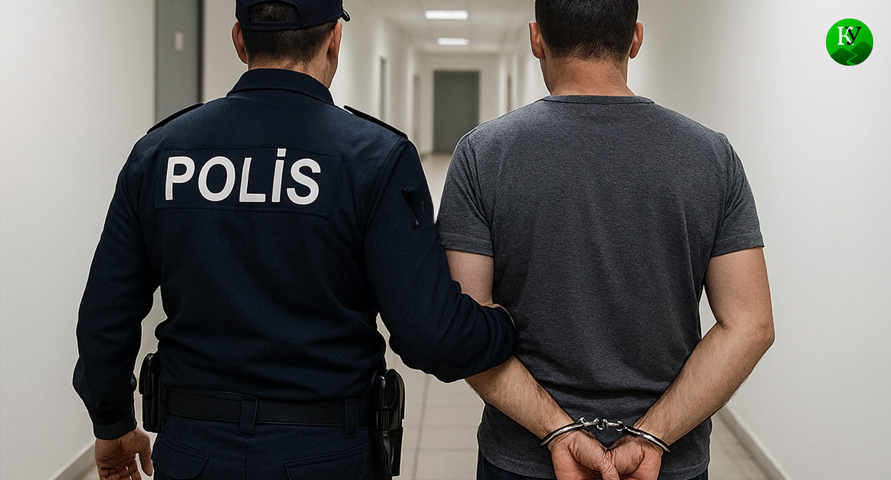 Полицейский и задержанный. Иллюстрация создана «Кавказским узлом» с помощью ИИ в программе Copilot