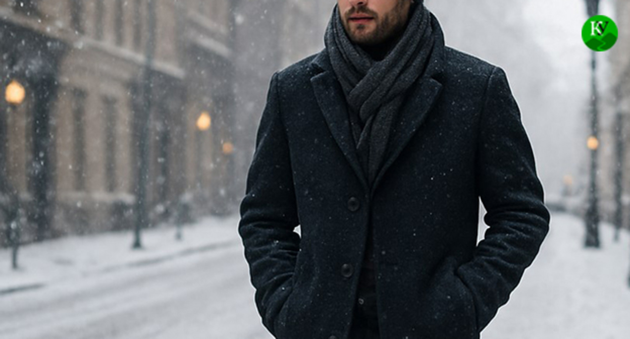 Мужчина идет по улице. Иллюстрация "Кавказского узла" созданная ИИ при помощи программы Copilot