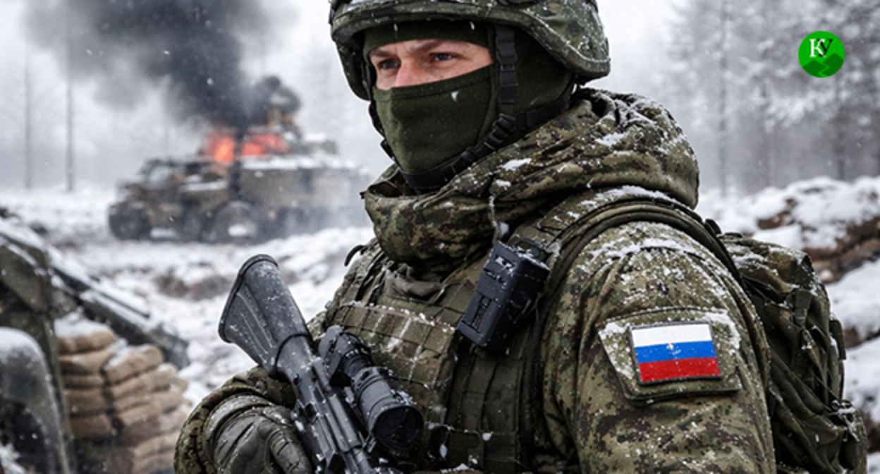 Военнослужащий. Иллюстрация создана "Кавказским узлом" при помощи ИИ в программе Copilot