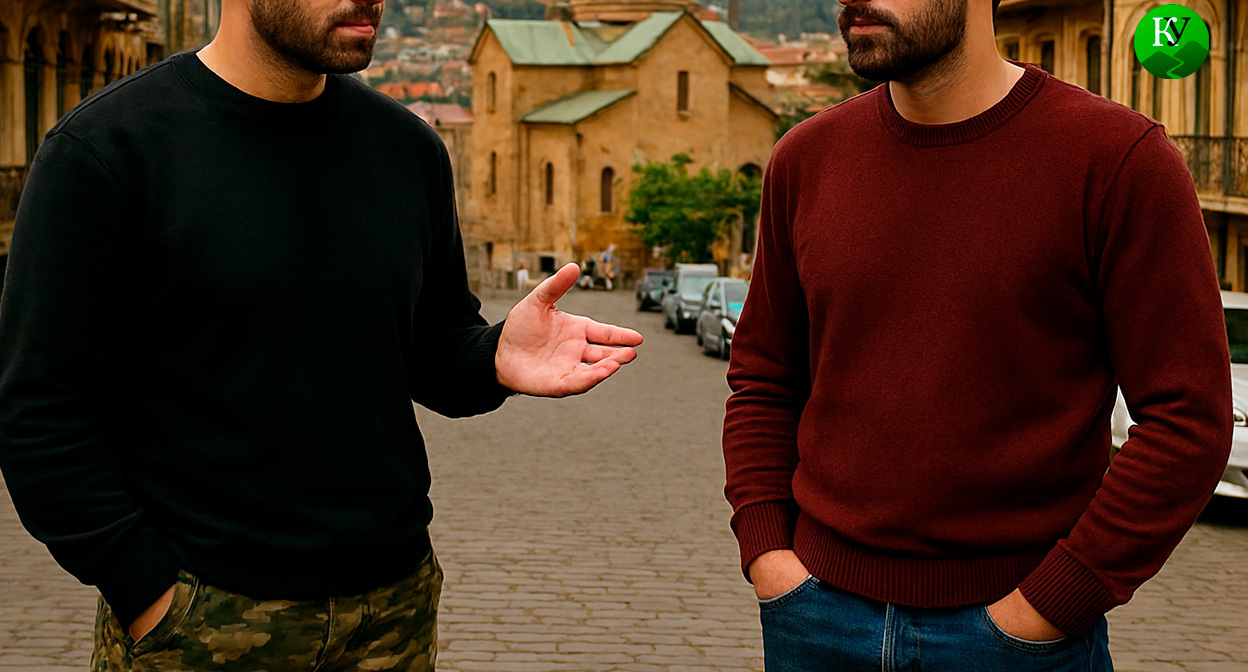 Вербовка. Иллюстрация создана «Кавказским узлом» с помощью ИИ в программе Copilot