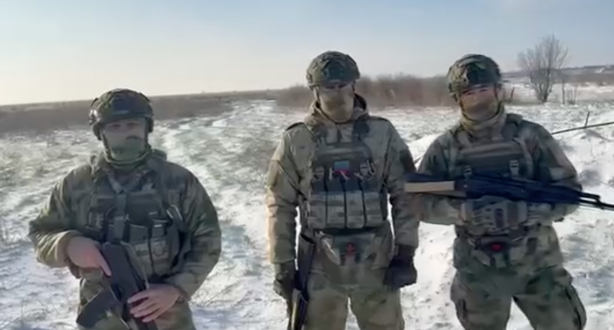 Участники СВО. Кадр из видео: https://t.me/tema_dagestana/10550