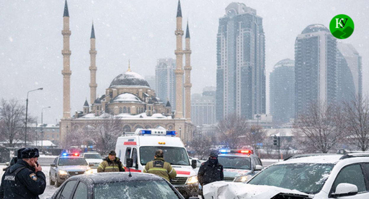 ДТП. Иллюстрация создана "Кавказским узлом" при помощи ИИ в программе Copilot