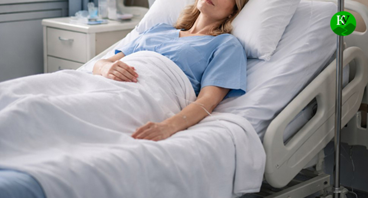 Женщина в больнице. Иллюстрация создана "Кавказским узлом" при помощи ИИ в программе Copilot