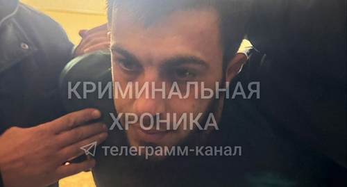 Подозреваемый в убийстве Мальвины Магомедовой. 29 января 2026 г. Скриншот видео https://t.me/criminal_chronicle/8529