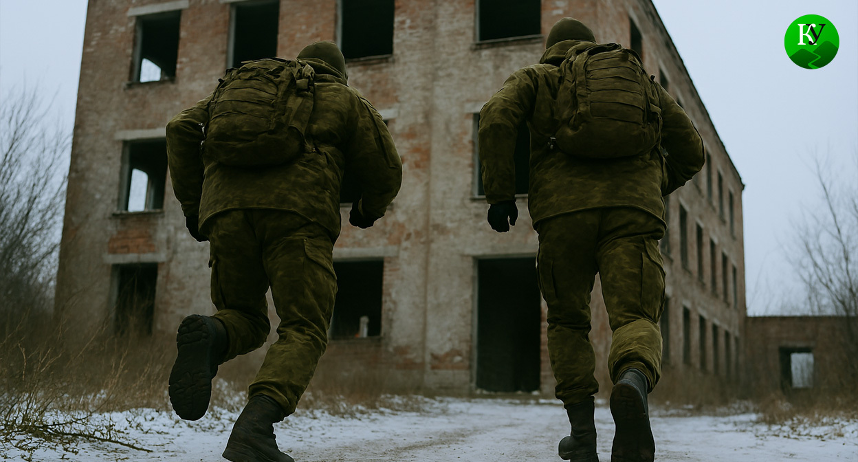 Военные на СВО. Иллюстрация создана «Кавказским узлом» с помощью ИИ в программе Copilot