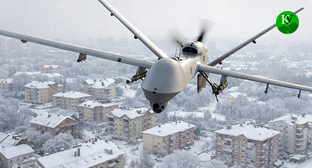 Беспилотник. Иллюстрация создана "Кавказским узлом" при помощи ИИ в программе Copilot