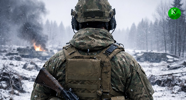 Военнослужащий. Иллюстрация создана ИИ при помощи программы Copilot