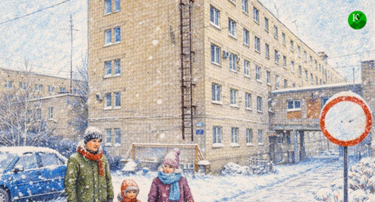 Аварийная пятиэтажка в переулке 17-м Новом в Таганроге. Иллюстрация создана "Кавказским узлом" при помощи ИИ в программе Copilot