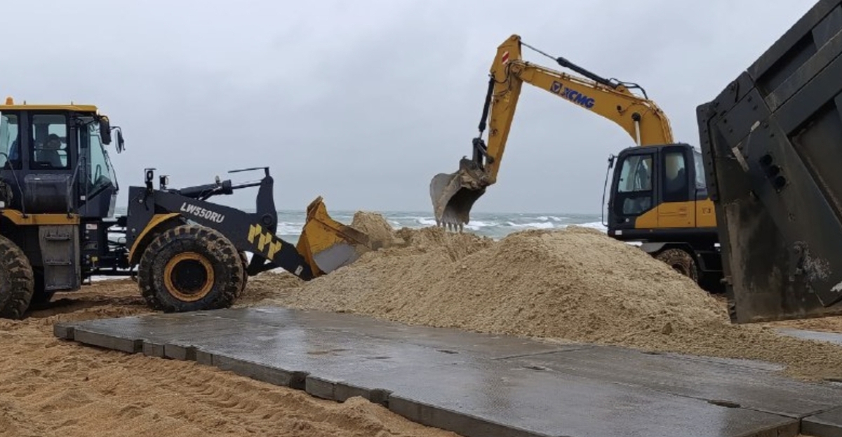 Отсыпка пляжа. Скриншот публикации Маковозовы / Telegram