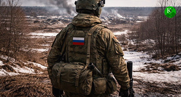 Военнослужащий. Иллюстрация создана "Кавказским узлом" при помощи ИИ в программе Copilot