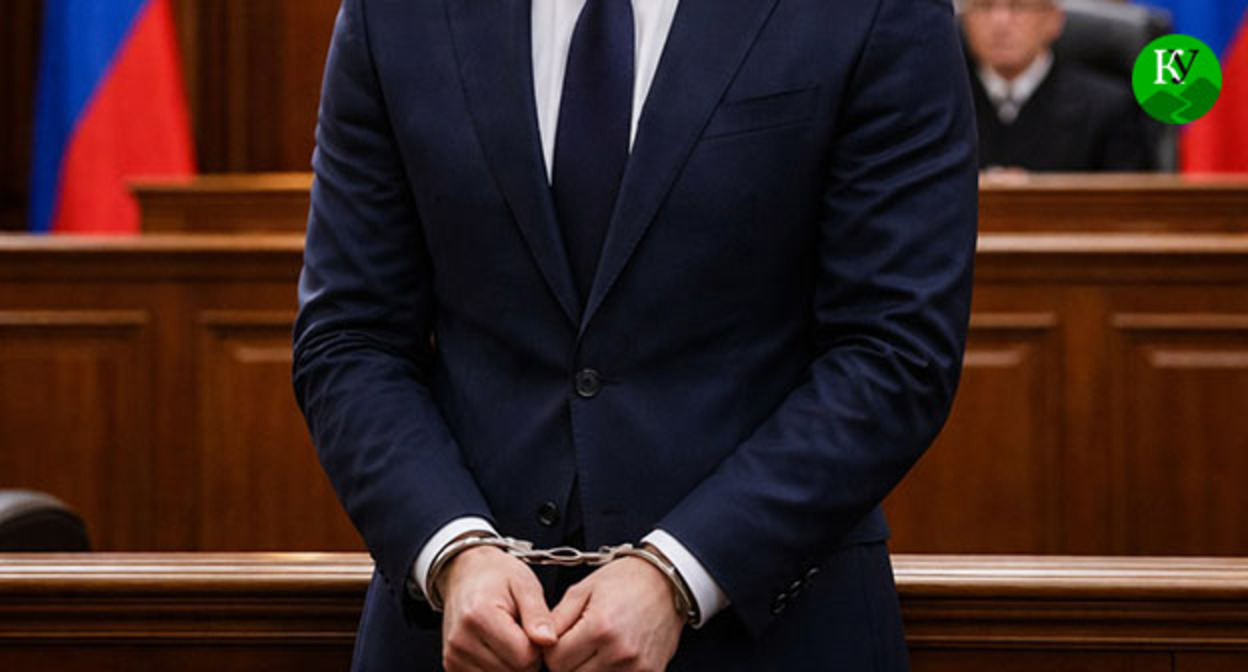 Мужчина в зале суда. Иллюстрация создана "Кавказским узлом" при помощи ИИ в программе Copilot