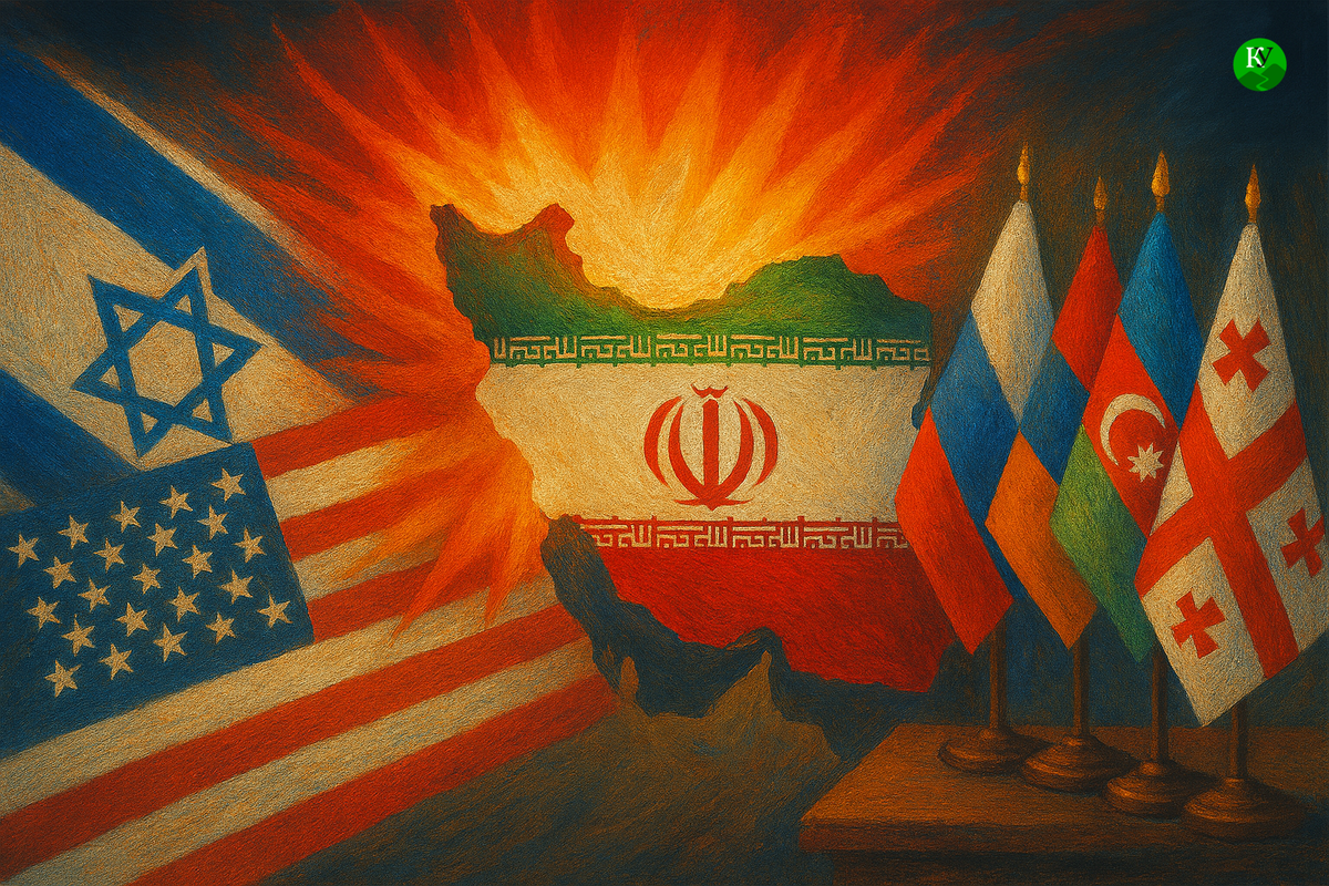 Война в Иране. Иллюстрация создана "Кавказским узлом" с помощью ИИ в программе Copilot