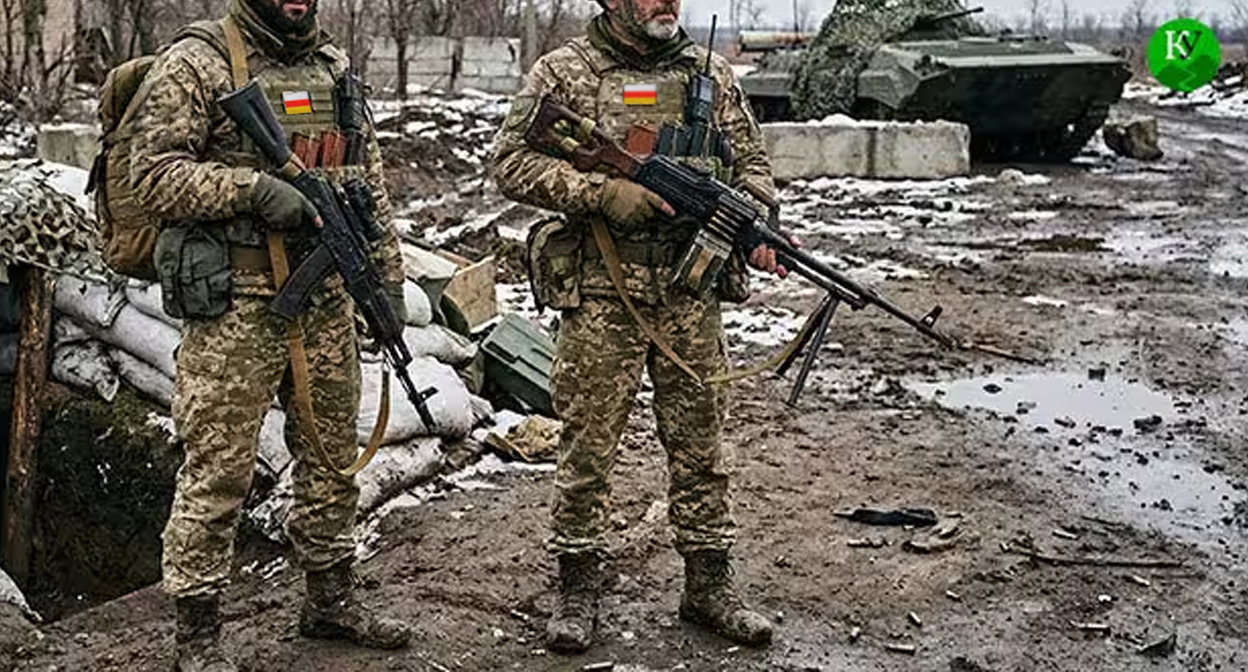 Военнослужащие. Иллюстрация создана "Кавказским узлом" при помощи ИИ в программе Copilot