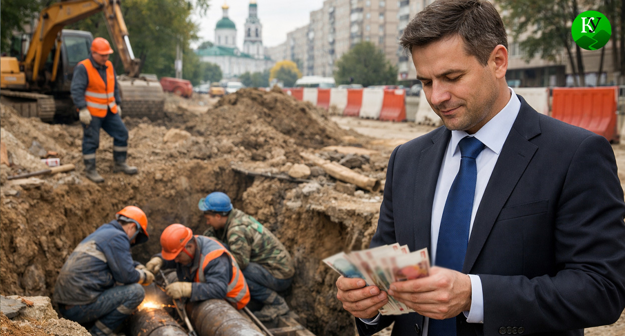Чиновник и рабочие. Иллюстрация создана «Кавказским узлом» с помощью ИИ в программе Copilot Чиновник и рабочие. Иллюстрация создана «Кавказским узлом» с помощью ИИ в программе Copilot