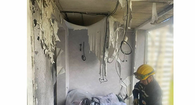 Поврежденная квартира в результате атаки БПЛА в Краснодаре. 30 марта 2026 г. Фото: t.me/emnaumov Поврежденная квартира в результате атаки БПЛА в Краснодаре. 30 марта 2026 г. Фото: t.me/emnaumov