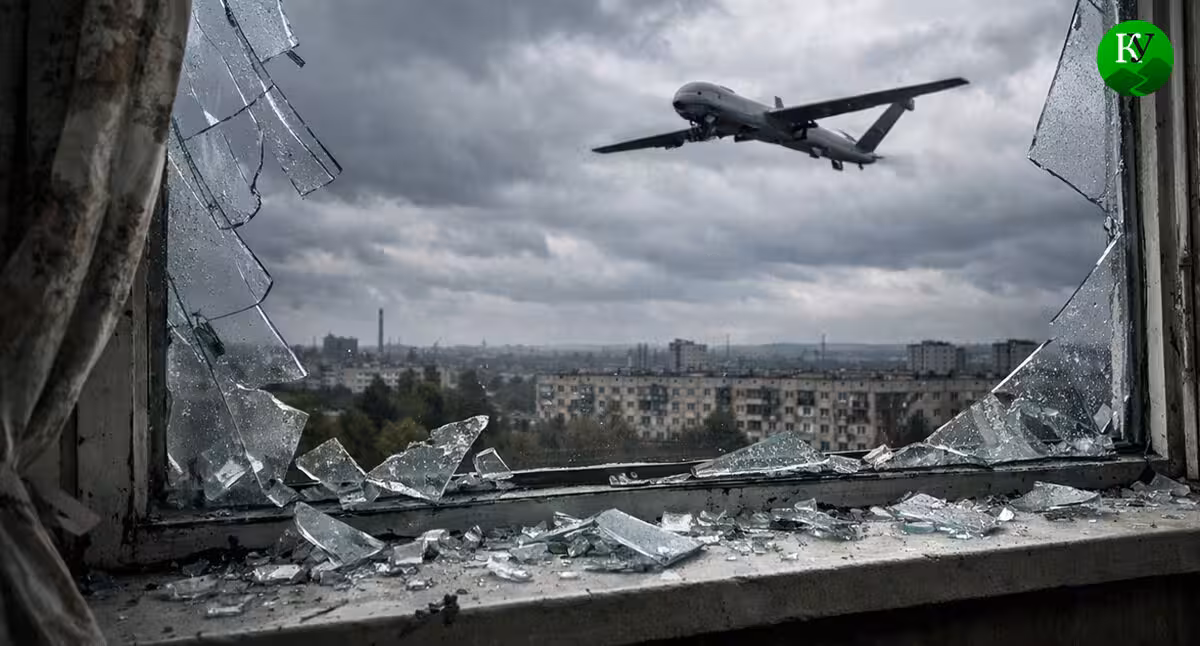 БПЛА в небе. Иллюстрация создана «Кавказским узлом» с помощью ИИ в программе Copilot