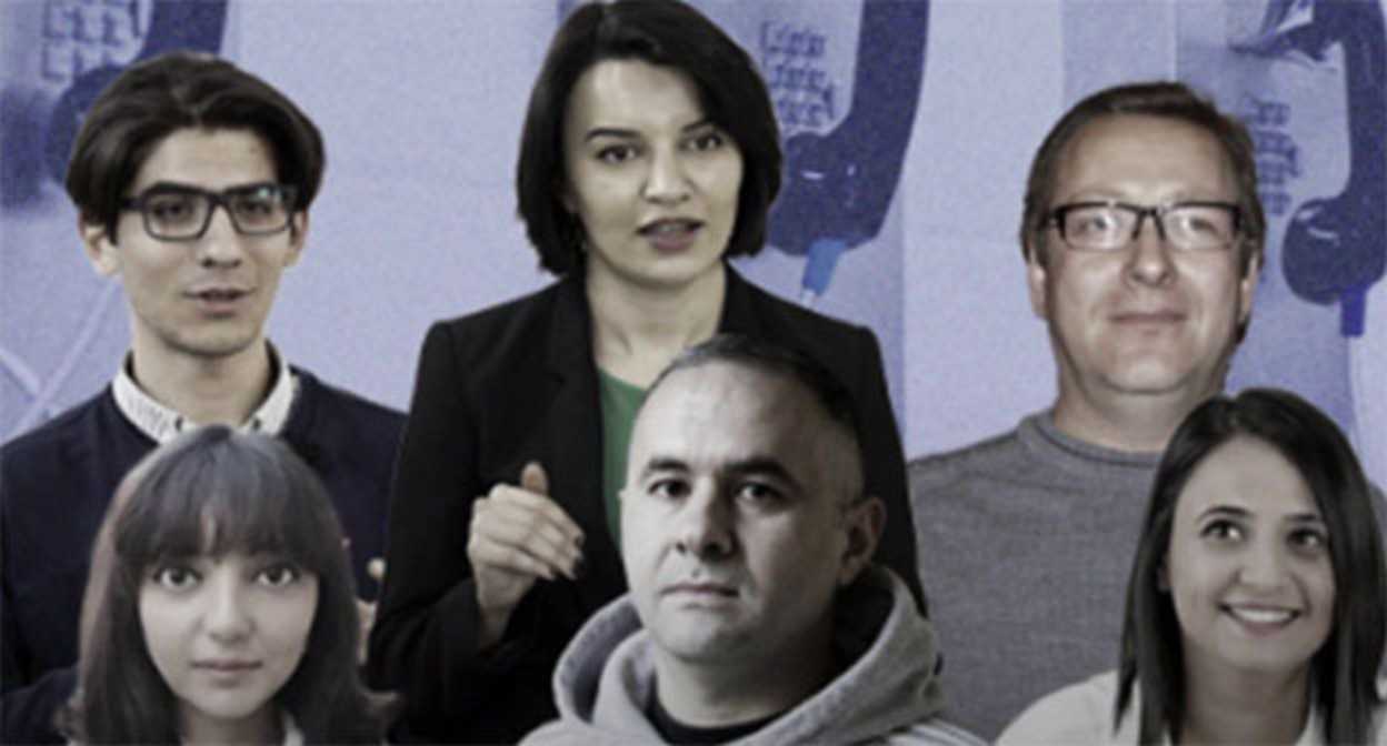 Журналисты Abzas Media. Фото: https://baku.ws/ru/obschestvo/zavershilos-sudebnoe-sledstvie-po-delu-abzas-media