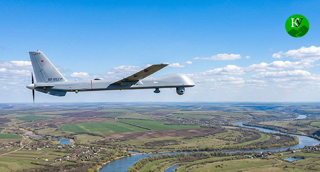 Беспилотник. Иллюстрация создана "Кавказским узлом при помощи ИИ в программе Copilot