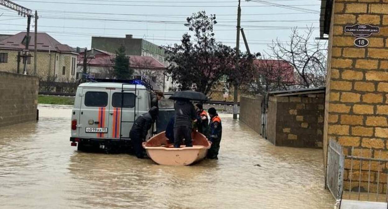 Наводнение в Дагестане. Фото: Пресс-служба МЧС Дагестана