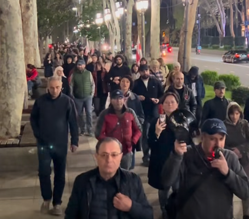 Стоп-кад: "Марш протестующих в Тбилиси в поддержку детей с миодистрофией Дюшенна". Фото: MO SE / Facebook