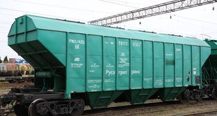 Вагон с российским зерном. 24 апреля 2026 г. Фото: https://t.me/azertac_novosti/46279