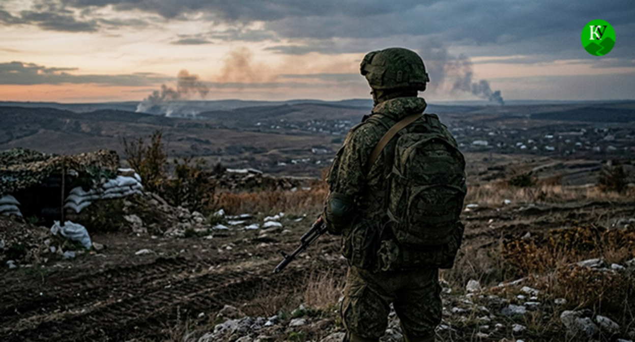 Военнослужащий. Иллюстрация создана "Кавказским узлом" при помощи ИИ в программе Copilot