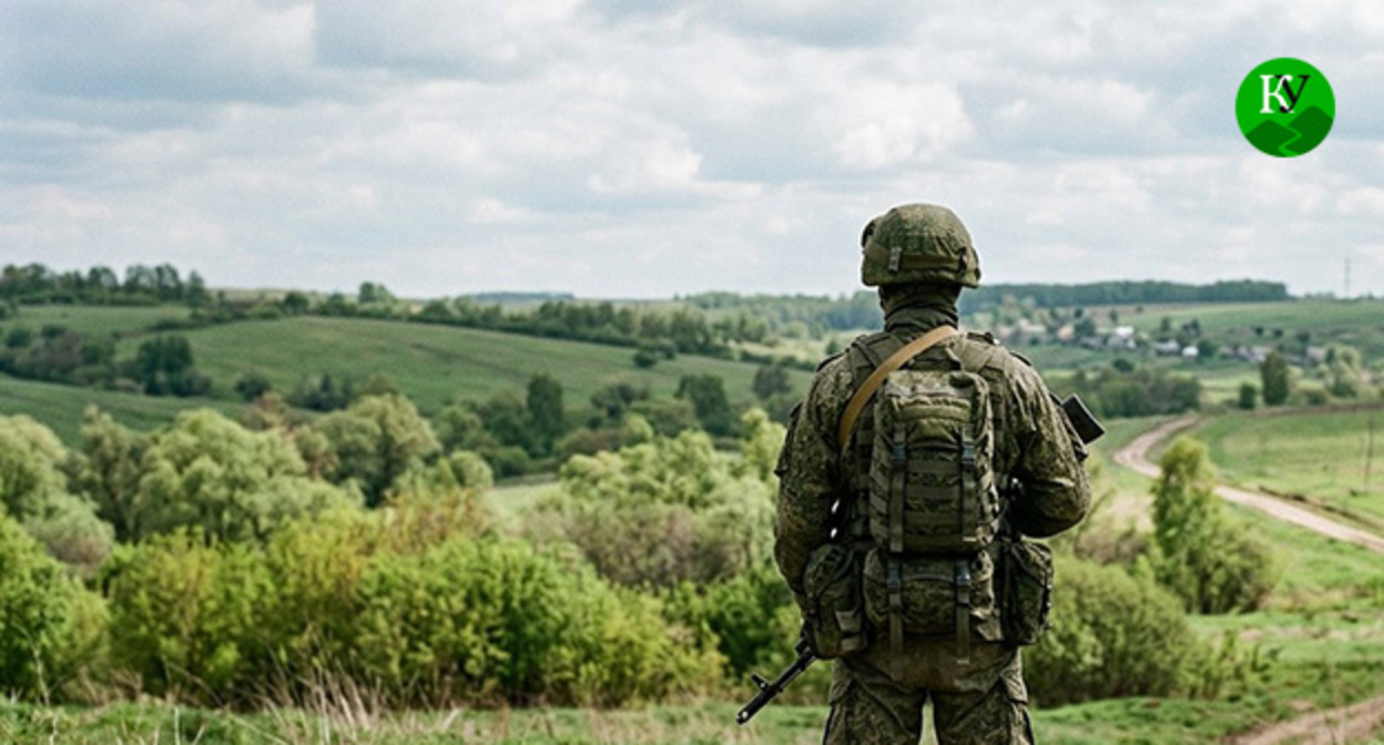 Военнослужащий. Иллюстрация создана "Кавказским узлом" при помощи ИИ в программе Copilot