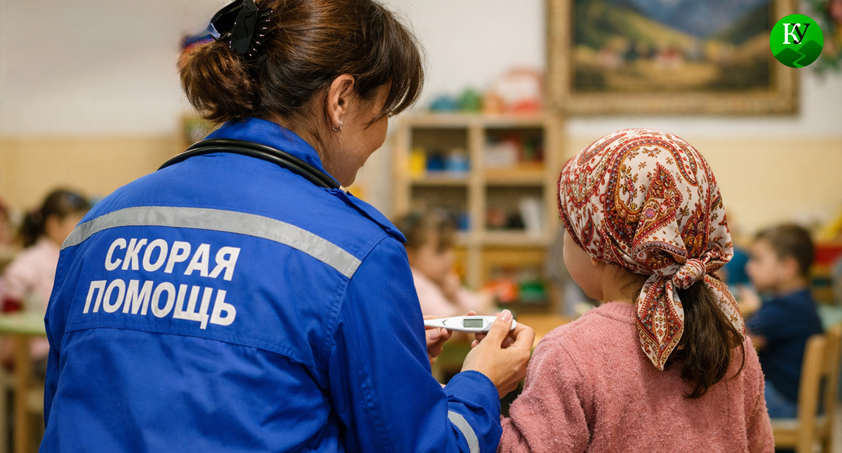 Врач осматривает девочку. Иллюстрация создана «Кавказским узлом» с помощью ИИ в программе Copilot Врач осматривает девочку. Иллюстрация создана «Кавказским узлом» с помощью ИИ в программе Copilot