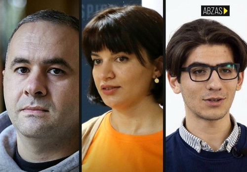 Ульви Гасанли, Севиндж Вагифгызы и Мохаммед Кекалов (слева направо). Фото https://t.me/abzasmedia/5929 Ульви Гасанли, Севиндж Вагифгызы и Мохаммед Кекалов (слева направо). Фото https://t.me/abzasmedia/5929