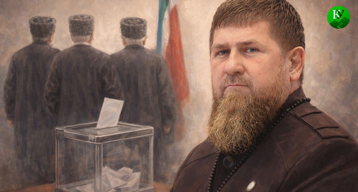 Кадыров и старейшины. Иллюстрация создана "Кавказским узлом" с помощью ИИ в программе Copilot