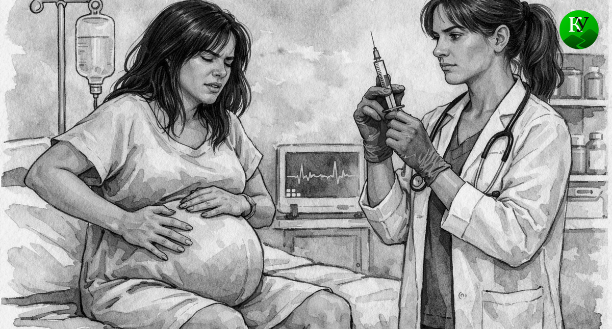 Беременная девушка в больнице. Иллюстрация создана «Кавказским узлом» с помощью ИИ в программе Copilot Беременная девушка в больнице. Иллюстрация создана «Кавказским узлом» с помощью ИИ в программе Copilot