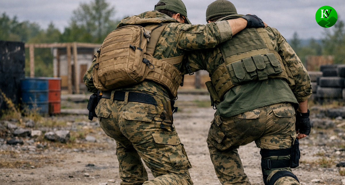 Военные на СВО. Иллюстрация создана «Кавказским узлом» с помощью ИИ в программе Copilot