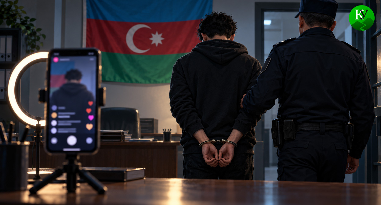 Задержание блогера. Иллюстрация создана «Кавказским узлом» с помощью ИИ в программе Copilot Задержание блогера. Иллюстрация создана «Кавказским узлом» с помощью ИИ в программе Copilot